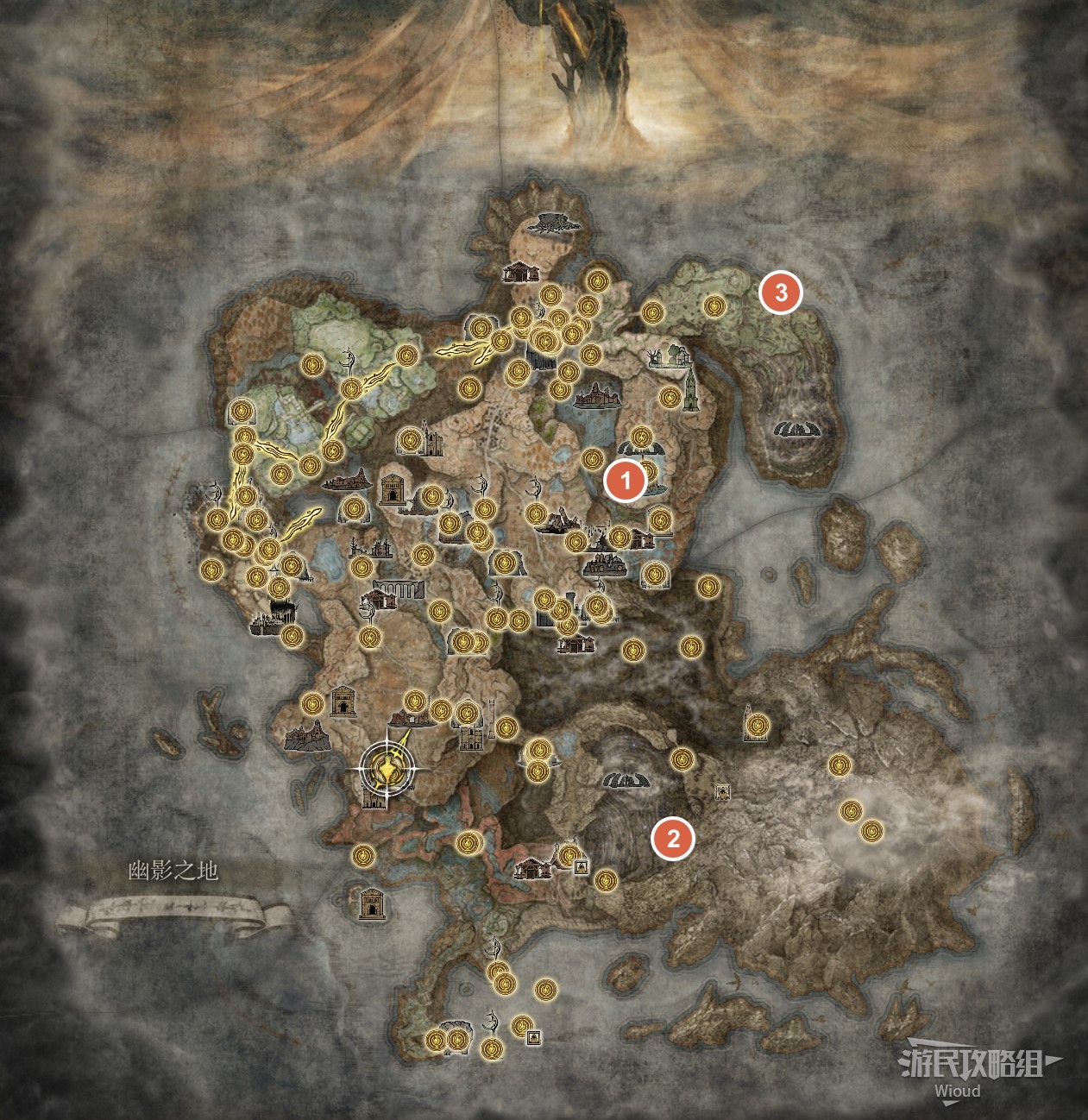 艾尔登法环：黄金树幽影全追忆复制地点及3个灵庙石棺位置标注