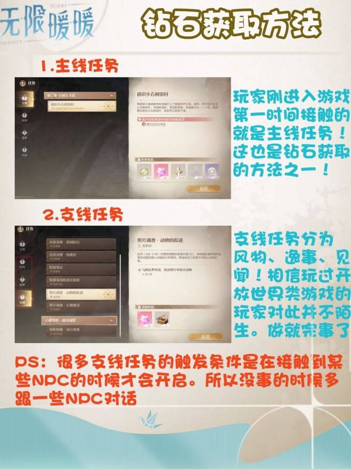 无限暖暖钻石获取方法无限暖暖如何获得钻石