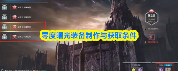 零度曙光装备打造及获取方法详解