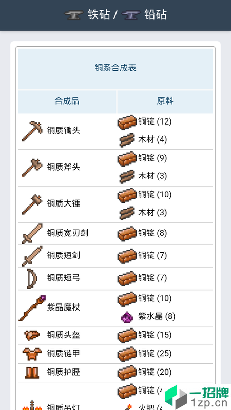 泰拉瑞亚合成表中文版app下载_泰拉瑞亚合成表中文版app最新版免费下载