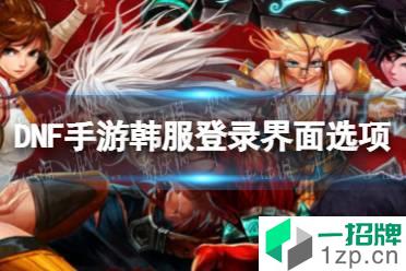 《DNF手游》韩服登录界面选项怎么选 登录界面选项什么意思